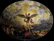 Eugene Delacroix St Michael defeats the Devil painting